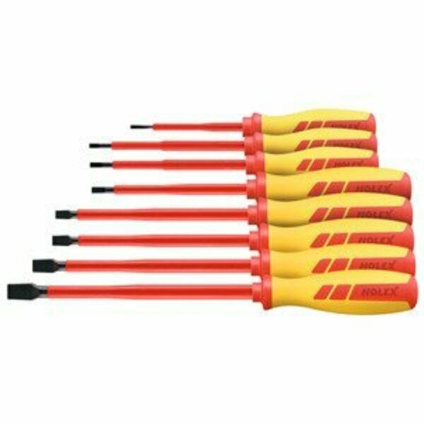 Holex Electrician's screwdriver set for slot-head fully insulated- Number of screwdrivers: 8 663311 8